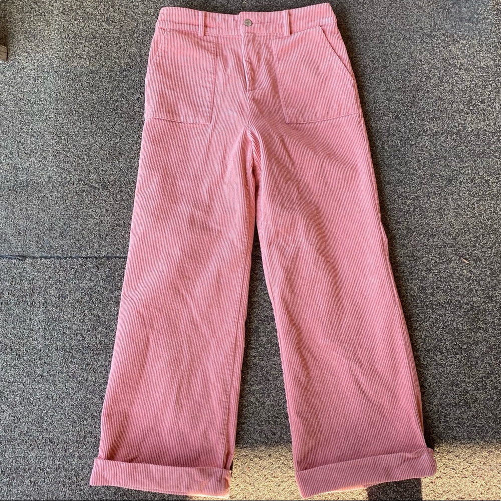 Forever 21 Pink/ Blush Corduroy Flare Pants